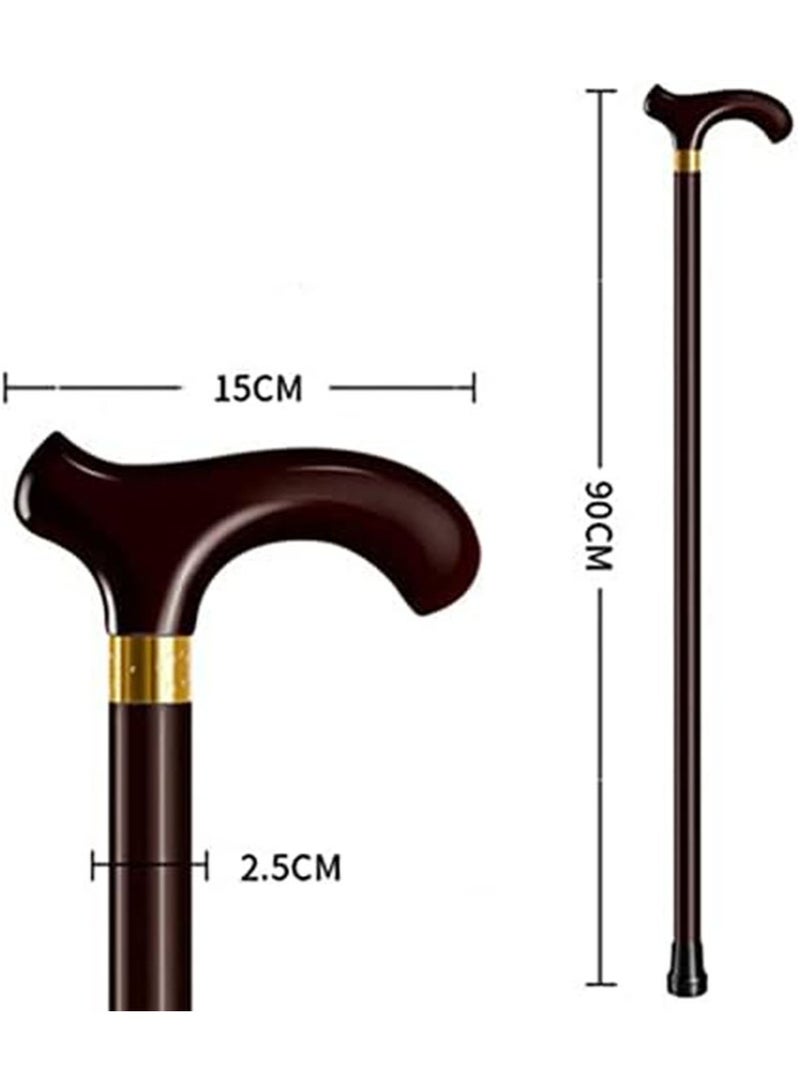 Apustim Handcrafted Wooden Walking Stick，Unisex Design，Gentleman's Cane，Ergonomically Designed Senior Walking Stick, Natural Solid Wood Luxury Cane，Perfect Gift - Image 2